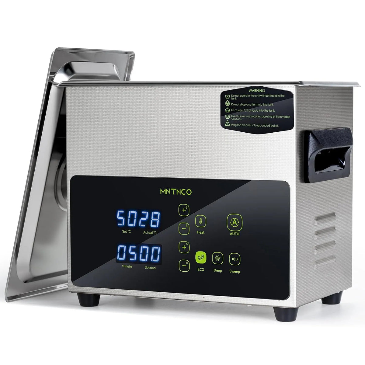 Ultrasoonreiniger, 3 liter, one-touch-reiniging, Ultrasone reiniger, verwarming, dieptemodus, energiebesparende ultrasone reinigingsmachine