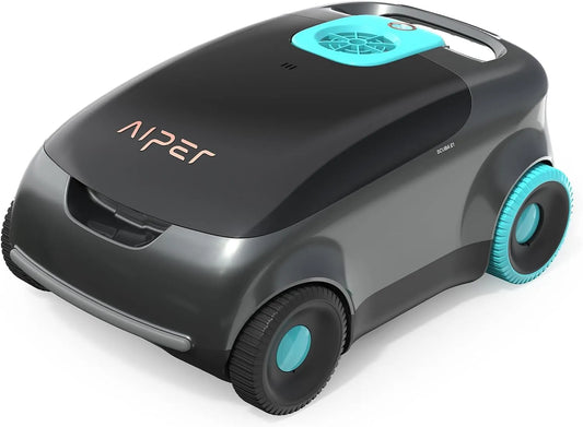 Zwembadreiniger, E1, 100 m2, 100-130 minuten batterijduur, zwembadzuiger Aukk met dubbele filtratie, auto-parkeertechnologie