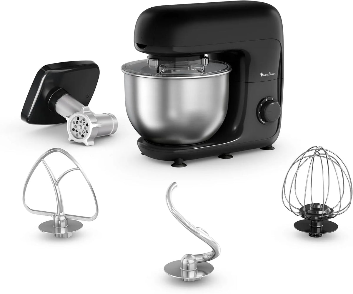 Keukenmachine QA161810 met 800 W, 4,8 l, 800 ml, RVS, zwart en crème