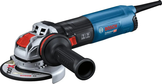 Haakse slijper, Bosch Professional, extra handgreep Vibration Control, vast te klikken beschermkap voor doorslijpen, in kartonnen doos, 1400 watt