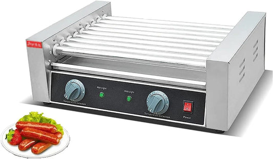 Roller Worst Machine, 50-190° Temperatuurbeheersing, Met Oliepan, Snackbar, Commerciële Elektrische Hot Dog Roller Worst Machine Hot-dog