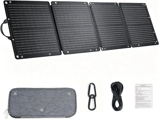 Zonnepaneel, mobiele uitvoering van 110 W opvouwbare zonne-oplader met standaard, opvouwbaar zonnepaneel met USB-C, USB-A en DC-uitgangen