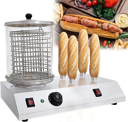 Grill Cooker Machine, 458 W, Hotdog Steamer Cooker met Verwarming Aluminium Staaf