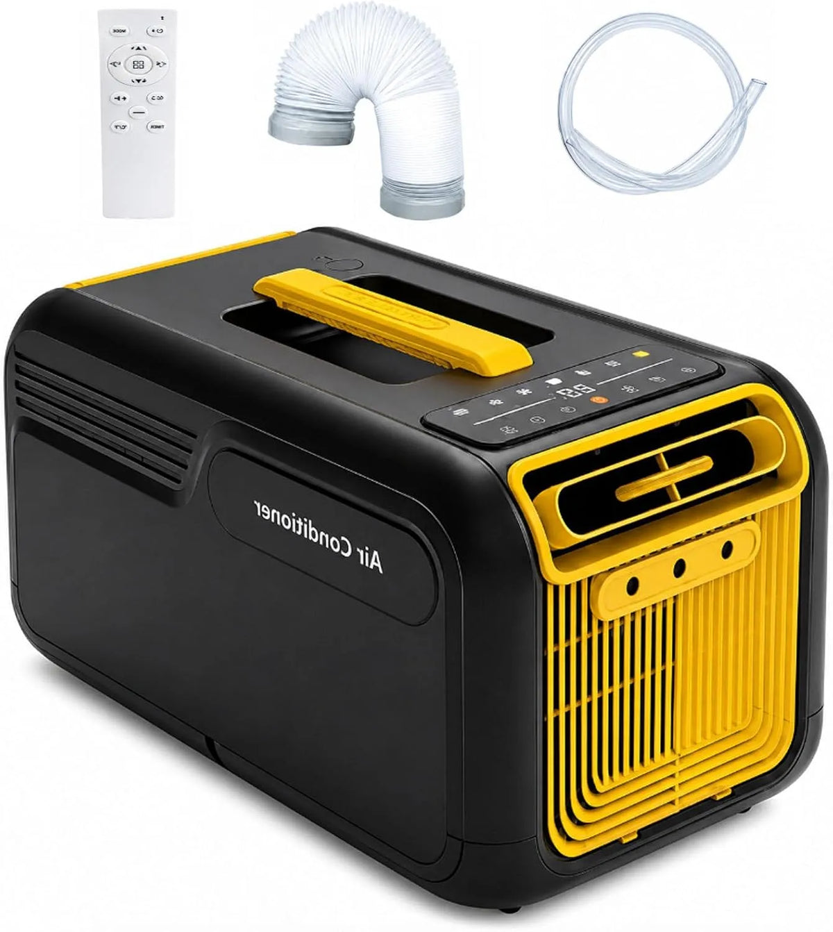 Mobiele airconditioner met 490 W, 1800 BTU, 8 M2, 60 DB, 12V, 24V, 2600 W en 4-IN-1