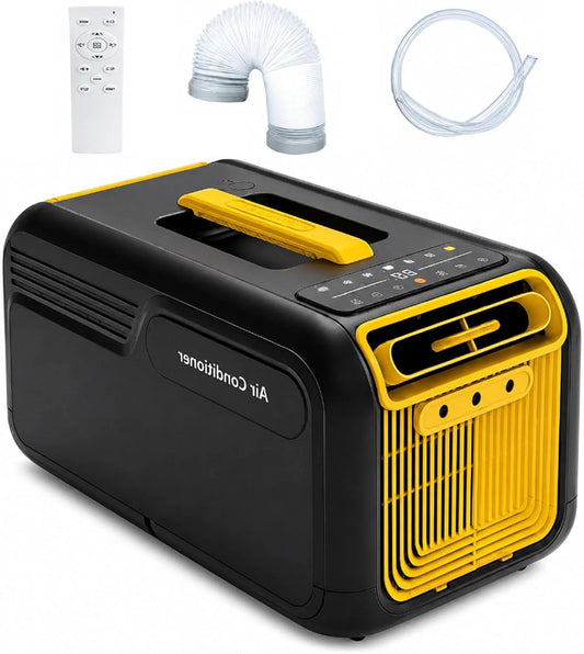 Mobiele airconditioner met 490 W, 1800 BTU, 8 M2, 60 DB, 12V, 24V, 2600 W en 4-IN-1