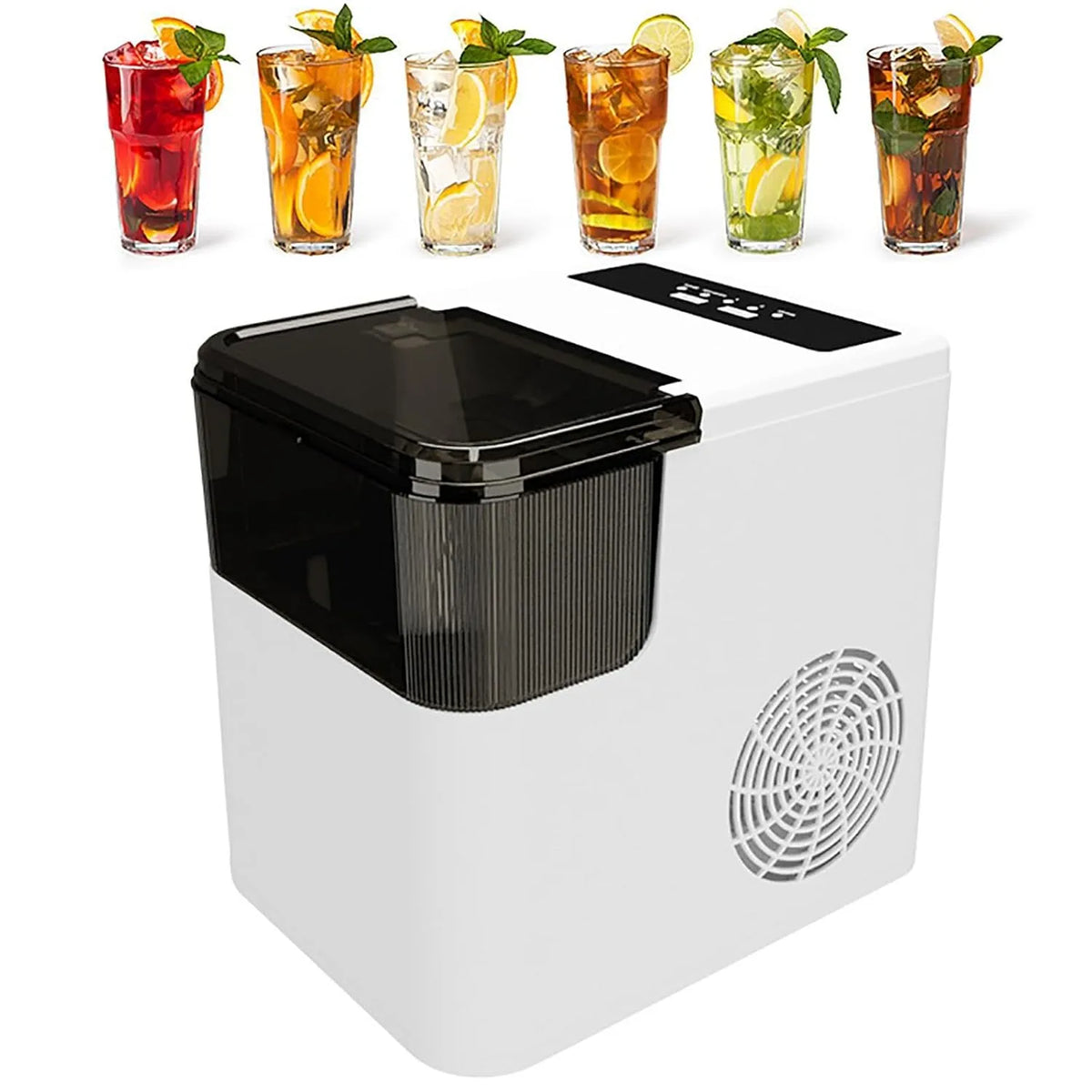 Machine, 24-uurs timer, helder ijs voor whisky, koffie en frisdranken.