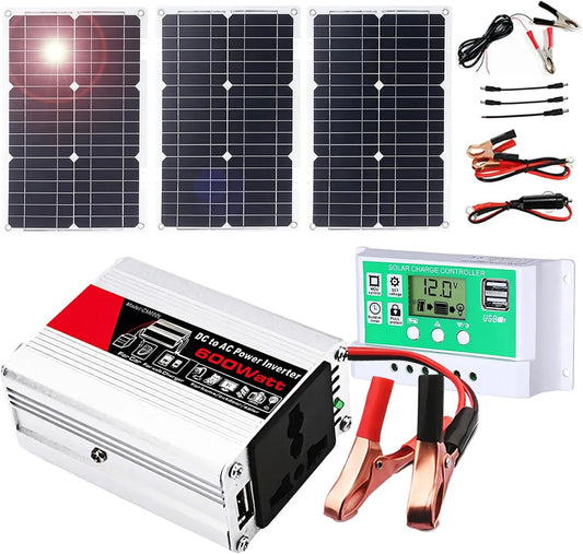 Spanningsomvormer met 600 W, 18V, 50A, 75 W, digitaal display en aluminium