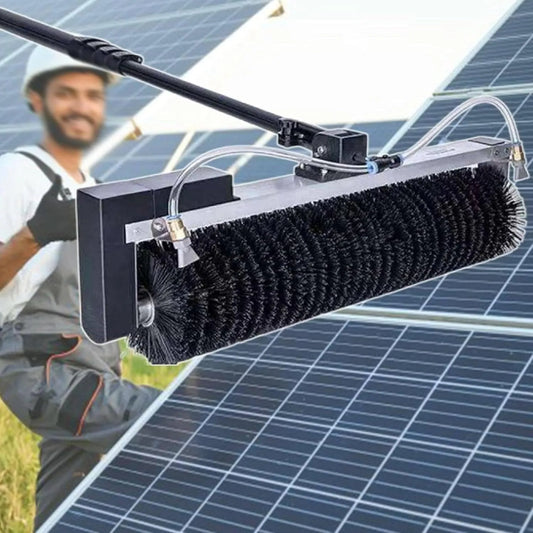 Machine, LithiumBattery-7.5m/24.6ft, 60 cm, reinigingsset voor zonnepanelen op het dak, Elektrische reinigingsborstel voor zonnepanelen
