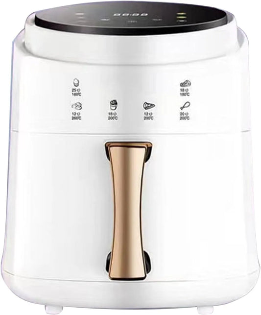 Airfryer, 30 minuten, 8L, timer, gezond olievrij koken 1500 W Wit Zwart. Zwart Wit 8L Stabilize