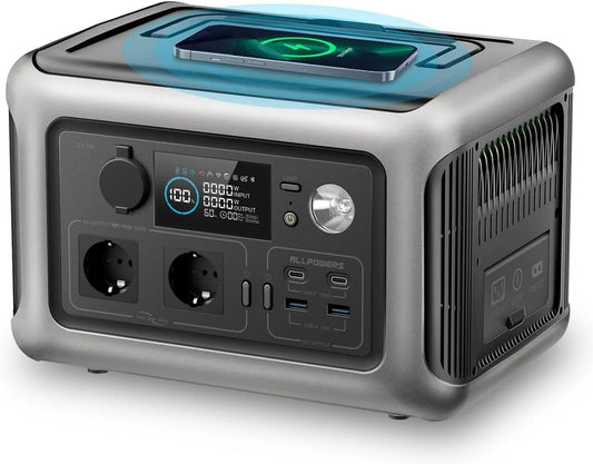 Draagbaar powerstation, R600, 299Wh, 1200 W, 1 uur, 2x 600 W, LiFePO4-batterij