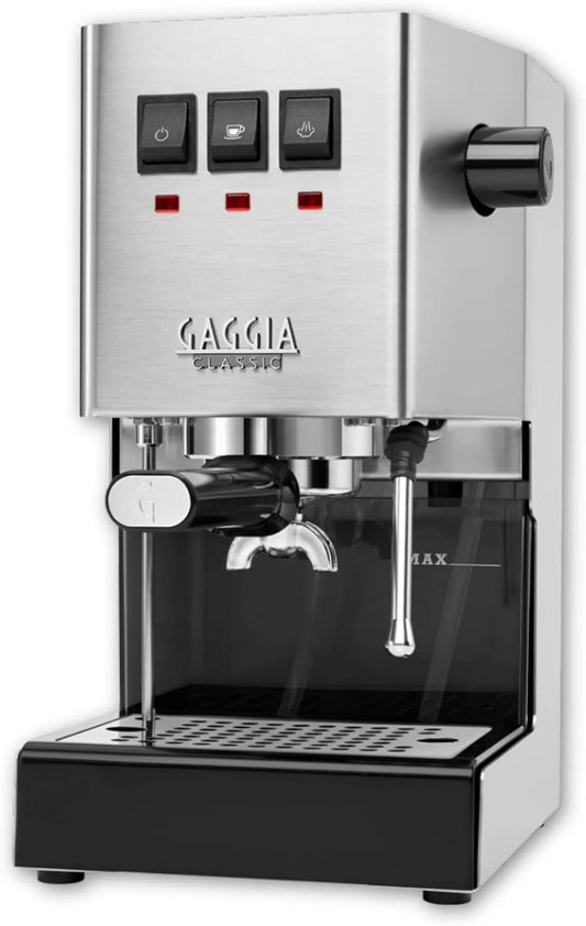 Espressomachine met 15 BAR, waterreservoir en RVS, Gaggia Classic Evo Inox Handmatige espressomachine