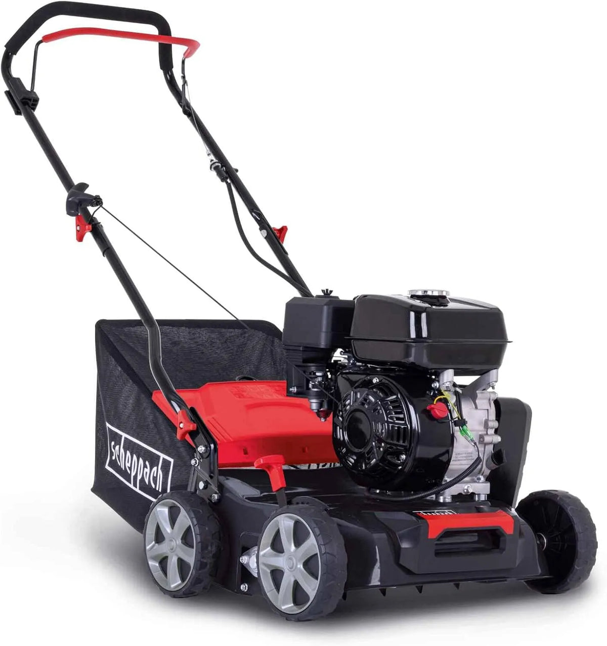 Scheppach Verticuteermachine SC55P met 40 cm, 5,4 pk, 4 kW, 212 cc, 1400 m2 en benzineaandrijving