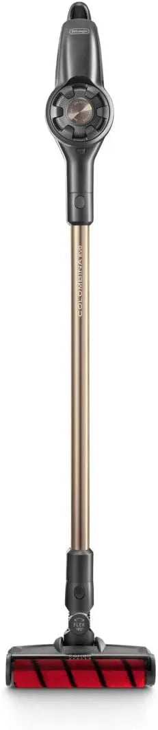De'Longhi XLM408.DGG Colombina Evo Draadloze elektrische bezem XLM408.DGG met 400 W, 2-in-1, voor tapijt, harde vloeren en dierenharen, zwart en goud