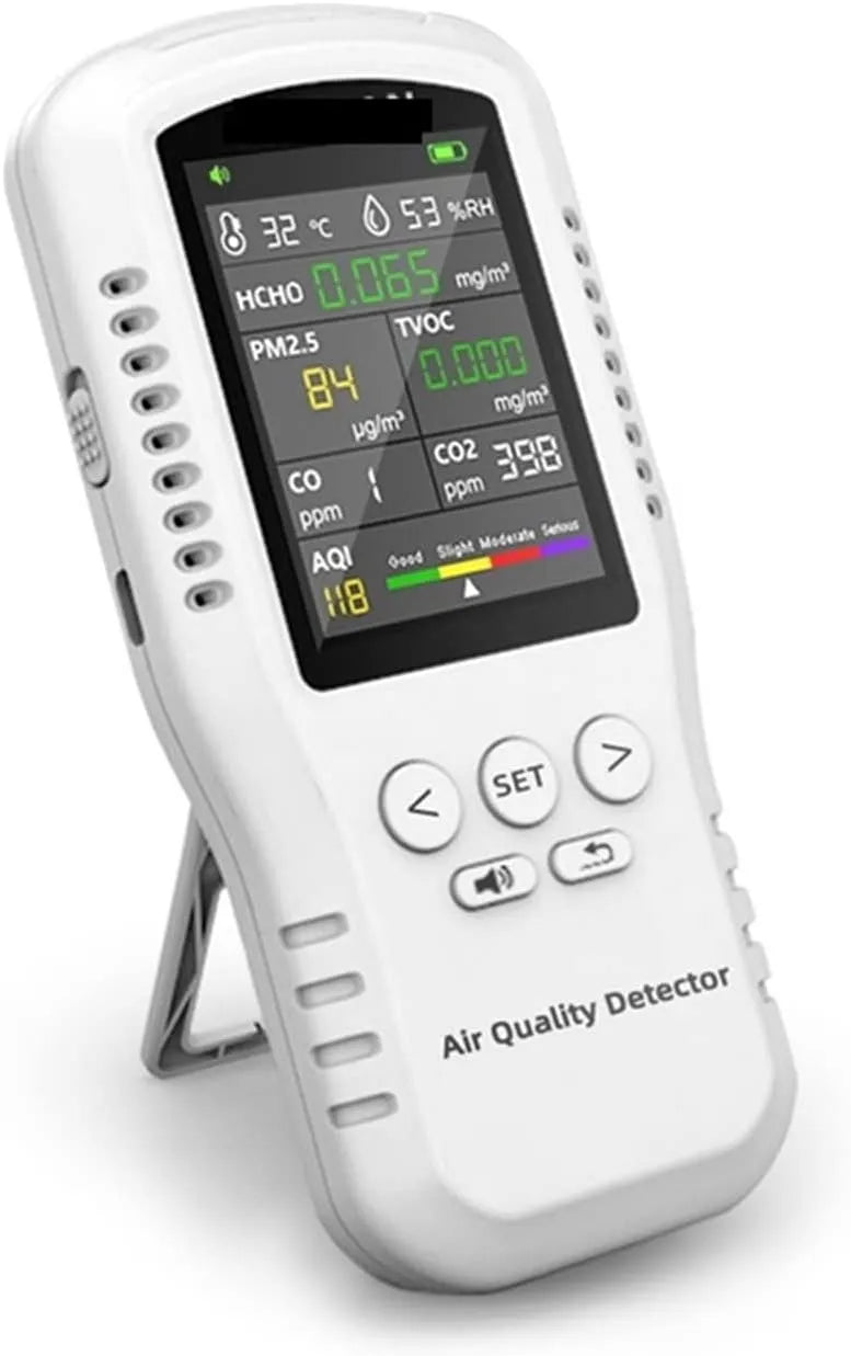 Luchtkwaliteitsmeter, thuis en camper, PM2.5 HCHO TVOC CO2 CO Vochtigheid Temperatuur