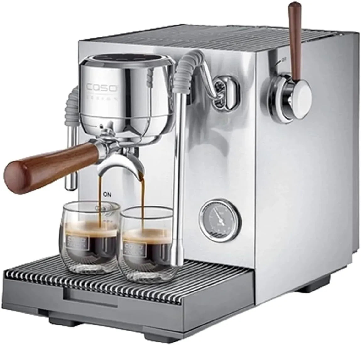 CASO Espresso Gourmet Advanced met 19 bar, 88-96 °C, 20-40 seconden, 50-300 ml, 58 mm, digitaal display, waterreservoir en regelbare thermostaat