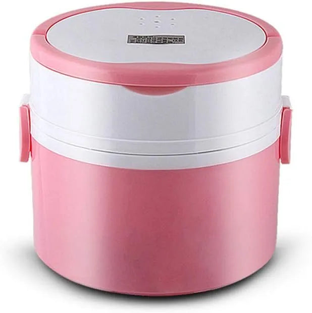 Elektrische lunchbox met 250 W, 50 HZ, RVS en roze, mini rijststoomkoker