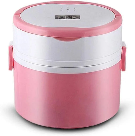 Elektrische lunchbox met 250 W, 50 HZ, RVS en roze, mini rijststoomkoker