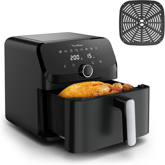 8 modi, Moulinex Easy Fry Mega EZ8558 Luchtfriteuse, model EZ8558, voor gezinnen, 7,5 liter, laag energieverbruik
