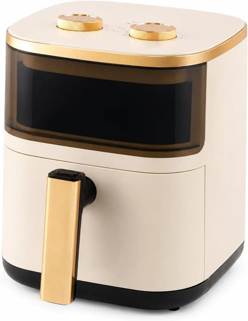Airfryer, compact aanrecht, dubbele wijzerplaat, zorgt deze heteluchtfriteuse ervoor dat chips