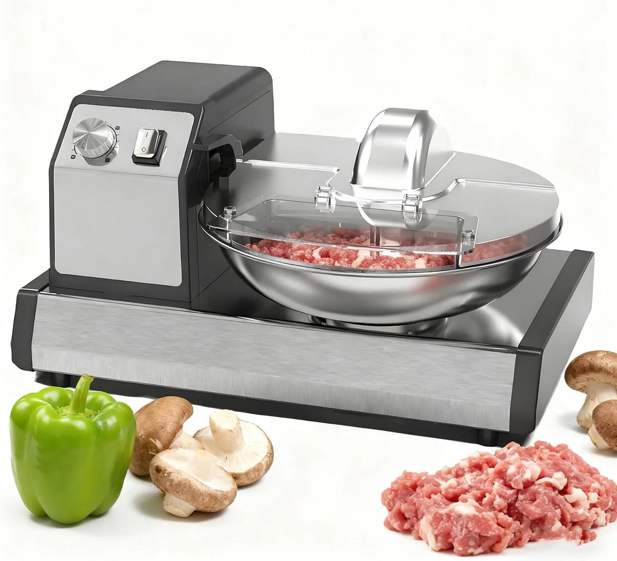 Keukenmachine, 5,5L, fruit, vlees, granen, gember en knoflook