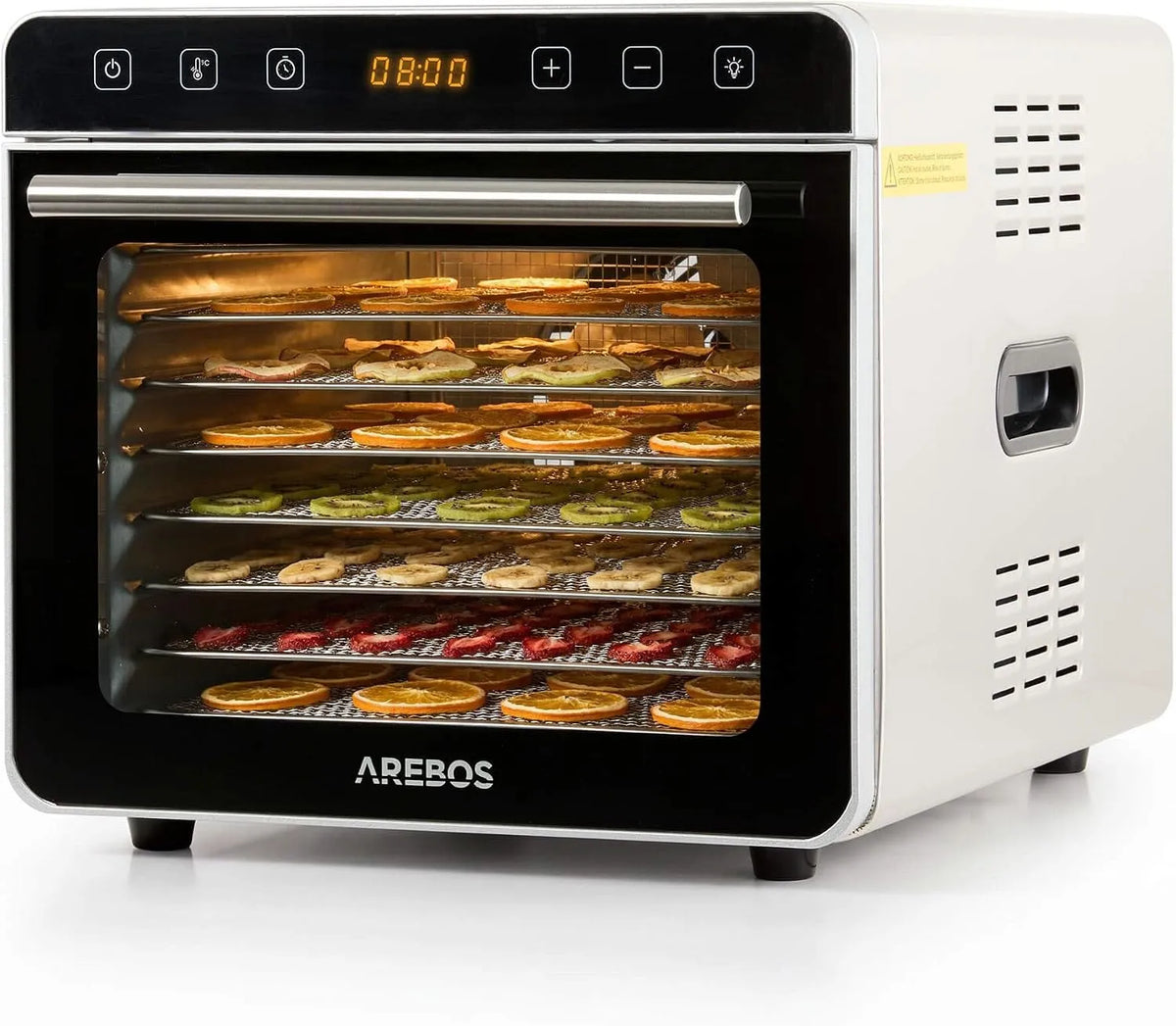 Droger met 700 W, 19 L, 35-85 °C, digitaal display, regelbare thermostaat, RVS en 24-uurs Timer