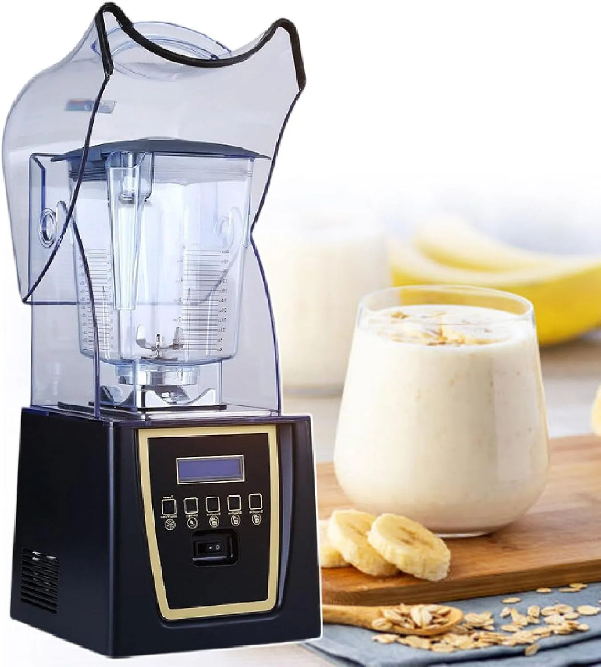 Blender met 1800 W, 220V, 17000 RPM, 2L, geluidsarme werking en RVS