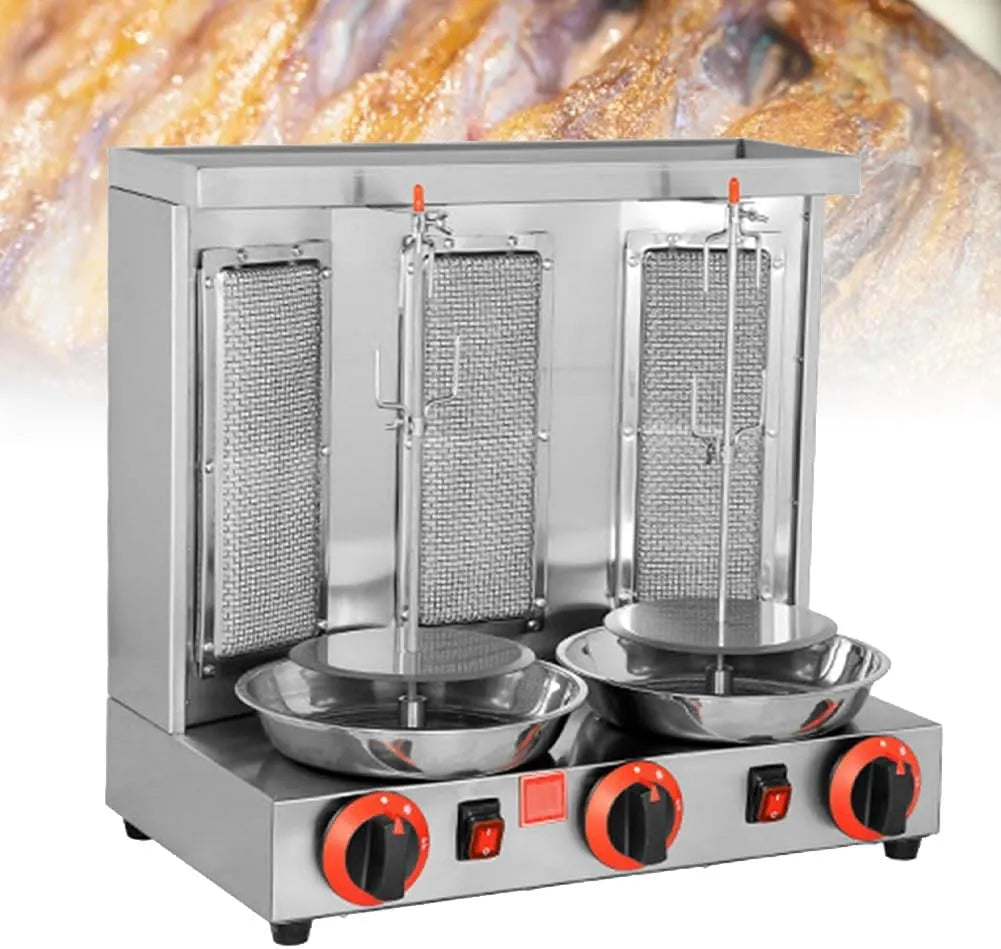 Kebab Grill Machine met 510 x 300 x 490 mm, 50-300 °C en waterreservoir