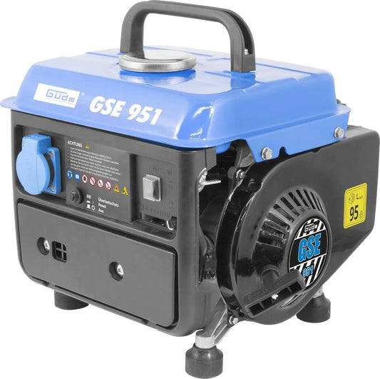 Generator met 1 kW, 15,6 kg, 650 W en benzineaandrijving