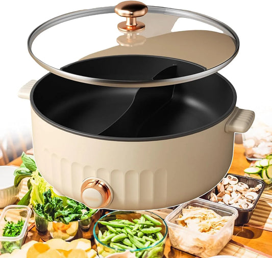 6L elektrische hotpots met verdeler met 6L, 600 W, 3 snelheden, wit en rood