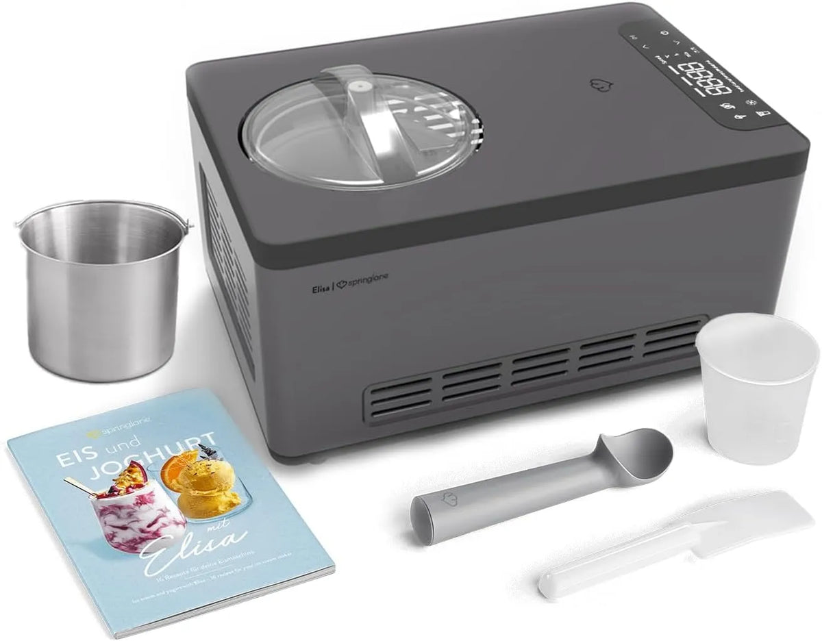 Machine met 2,0 L, 220 W, RVS, aluminium, timer, antraciet en crème