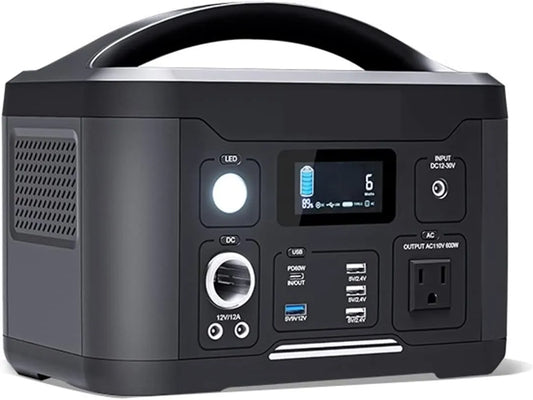 Draagbare Krachtcentrale 626Wh/600 W Zonnegenerator Snel Opladen PD60W Uitgang Lithium-Ion Batterij Energievoorziening PD60W met 626Wh, 260 x 173 x
