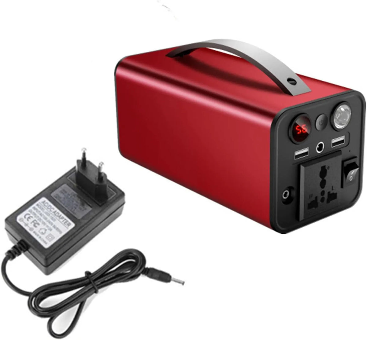 Zonnepaneel, 166Wh/180 W vermogen met stopcontact, zonnegenerator zonnepaneel niet inbegrepen, noodgevallen, picknicks, reizen, Draagbaar