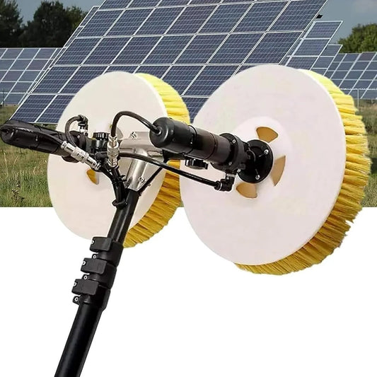 Reinigingsborstel en -Paal voor Zonnepanelen met 70 cm, 8 uur, 1,5-3 L, zonne-energie, zonder netstroom en complete onderhoudsset