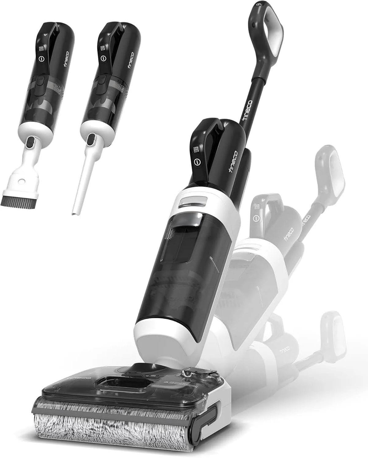 Tineco, S6, 2-in-1, platte positie 180°, multifunctioneel, FlashDry, draadloze stofzuiger, zelfreiniging, anti-klitten ontwerp