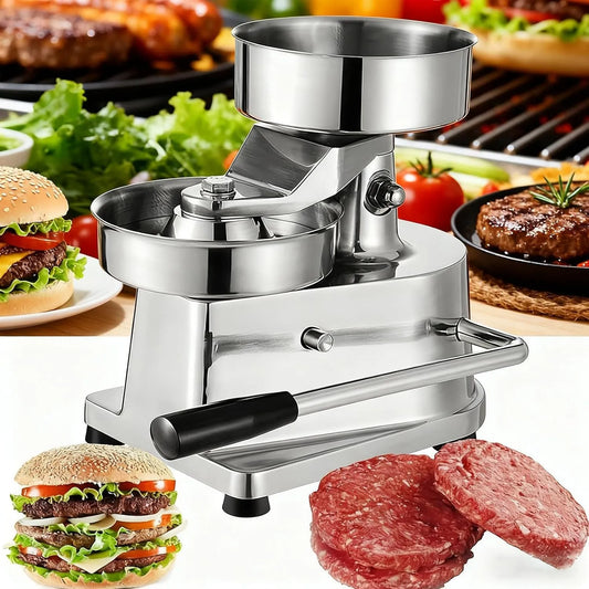 Hamburger Machine met 6 Inch, 23 x 16.5 x 27cm, 27 x 25 x 30cm, 1-3 cm en RVS