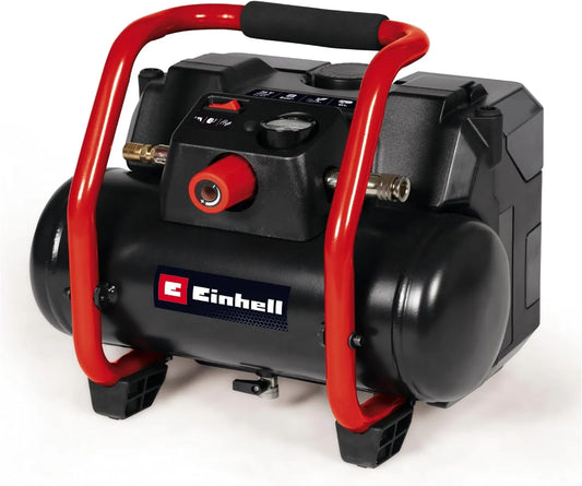 Einhell accucompressor TE-AC 36/150 Li OF-Solo met 18 V, 95 l, 8 bar, geluidsarme werking en voor bouwplaats en werkplaats