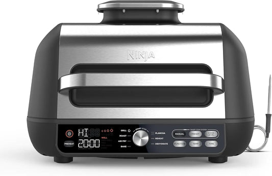 Ninja Foodi MAX PRO Grill AG651EU met 3,8L, zwart en zilver, 7 Kookfuncties in 1