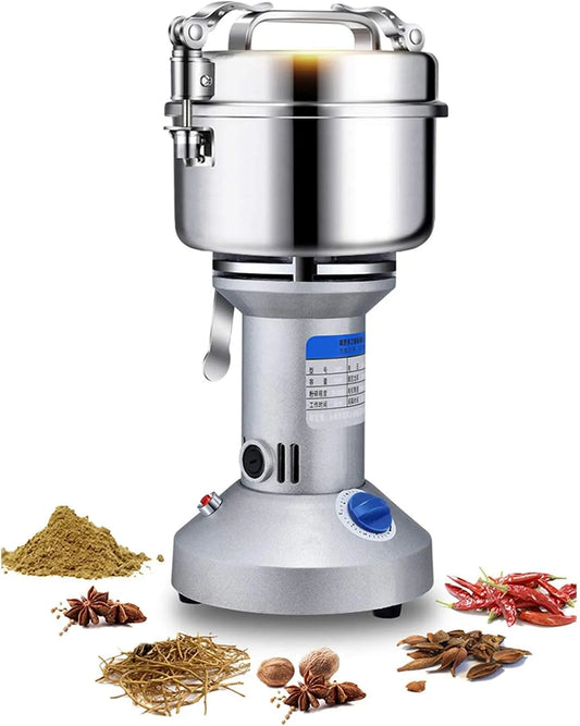 Droge Grinder Machine met 35.5X16.3X14cm, 2.96KG, 220v, 550 W, 3000 W, 8 minuten, 5 minuten en RVS