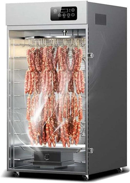 Droger met 1500 W, 0-24 uur, 90°C, timer, RVS en gerichte luchtcirculatie