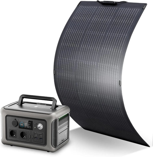 Generator, ALLPOWERS R600 zonne- R600 LiFePO4-batterij, 299 Wh LiFePO4-batterij, 2 x 600 W 1200 W piek, AC-uitgang, mobiele stroomvoorziening