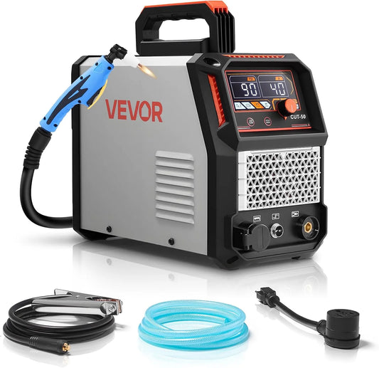 Spanningsomvormer, VEVOR Plasmasnijder T/4T-functie, 110V/220V Dual Voltage Digitaal Display IGBT-omvormer, met 2T/4T-functie en instelbare PA/PT-tijd