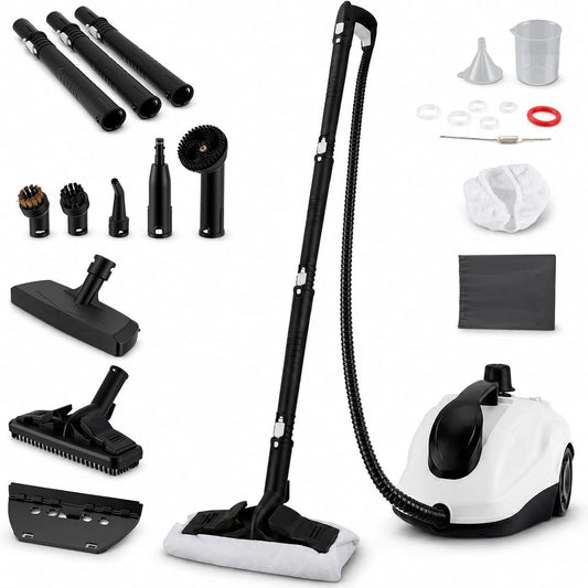 Stoomreiniger met 2000 W, 5 bar, 2L, 106°C, 2000 ml, 40 minuten, 9 minuten en waterreservoir