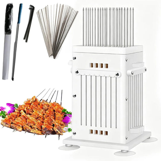 Barbecue, Voor Het Maken Van Vleesspiesjes Met 49/64/81 Gaatjes, Machine Voor Het Maken Van Vleesspiesjes Met 49/64/81 Gaatjes, BBQ-spiesmachine