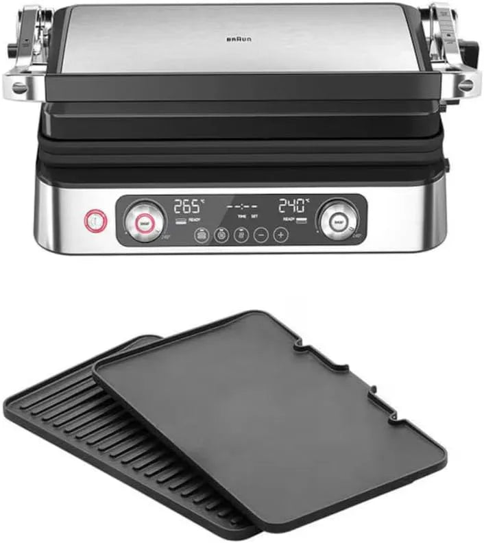Braun, Barbecue, 2200 W, 3 kookstanden, zwart/RVS, vaatwasmachinebestendige platen, vetopvangbak