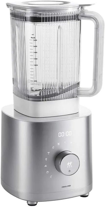 Blender met 1.8L, 12 snelheden, geluidsarme werking en zilver