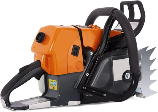 Kettingzaag, 92cc, powerhead met kunststof ijzersnelstart- en snelstopbediening, aandrijfkop, gasoline kettingzaag, ergonomische handgreep
