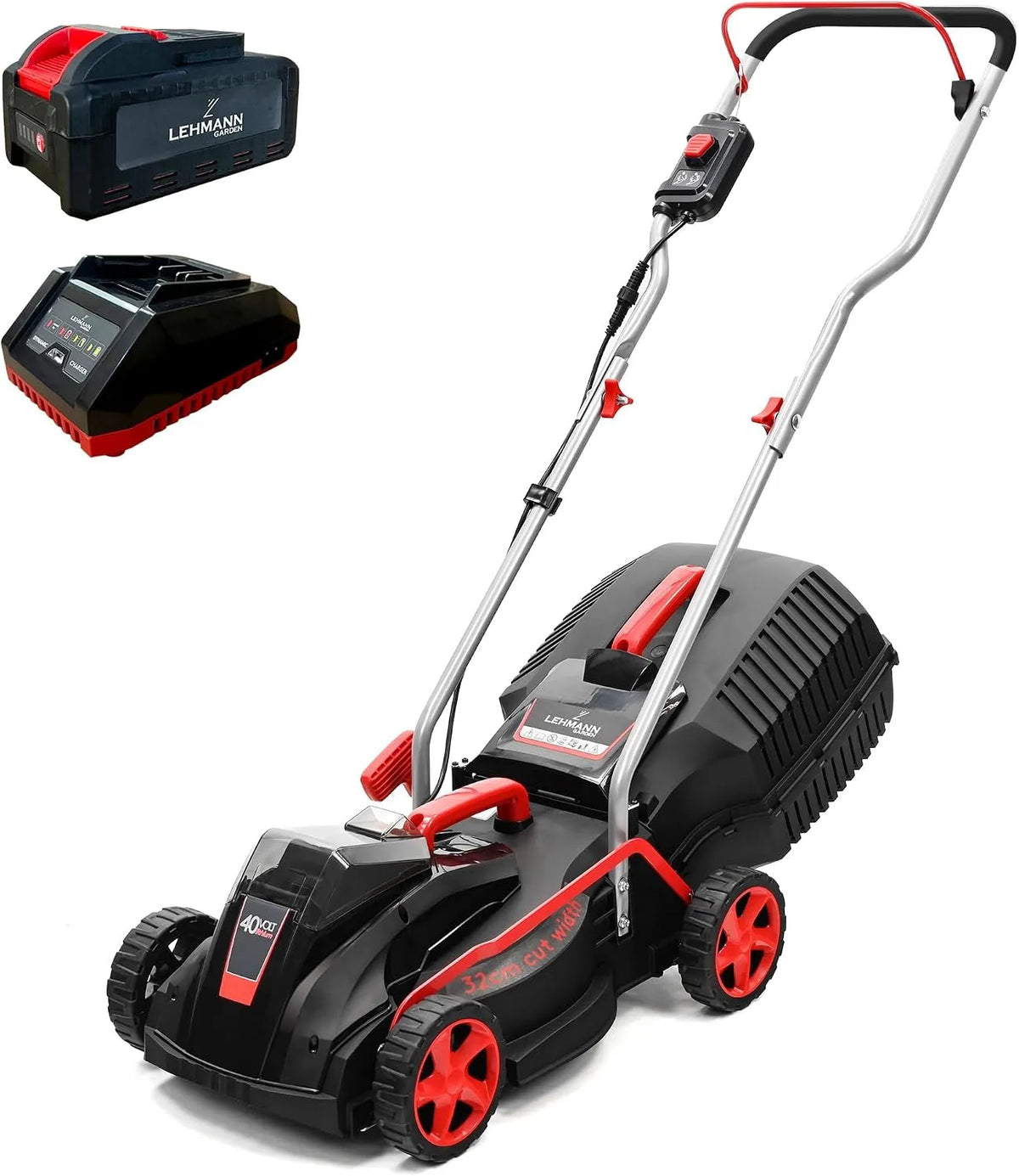 Grasmaaier LGALM-4032 met 40V, 250 m2, 32 cm, 20-60 mm, 4,0 Ah, draadloze werking en geluidsarme werking