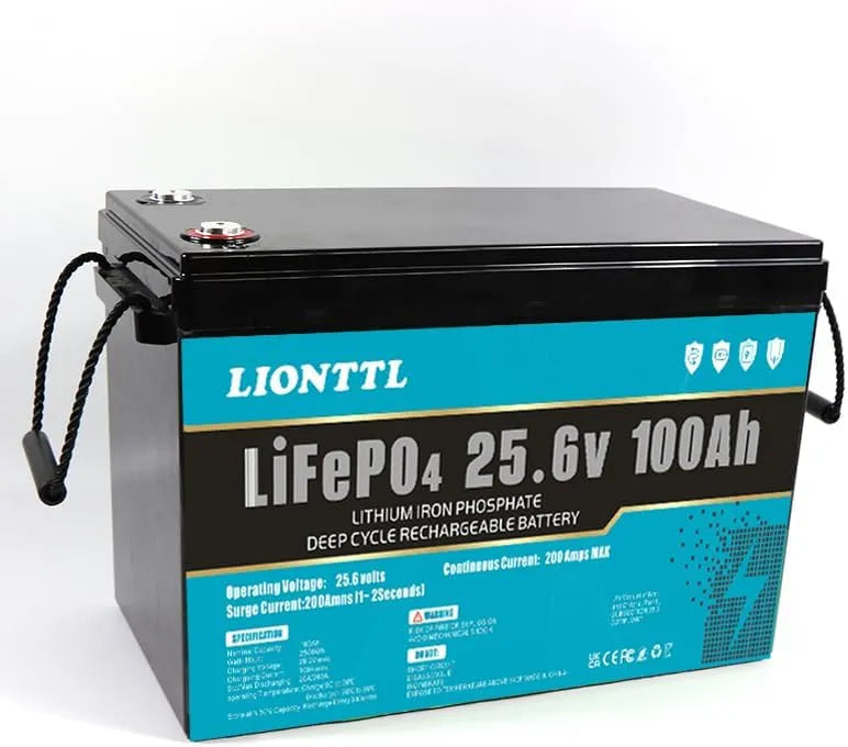 Batterijset, Lifepo4, 24V, 100Ah, 5000 cycli deep cycle lithium ijzerfosfaataccu, Batterijen met een lange levensduur, Gebruikt in fotovoltaïsche