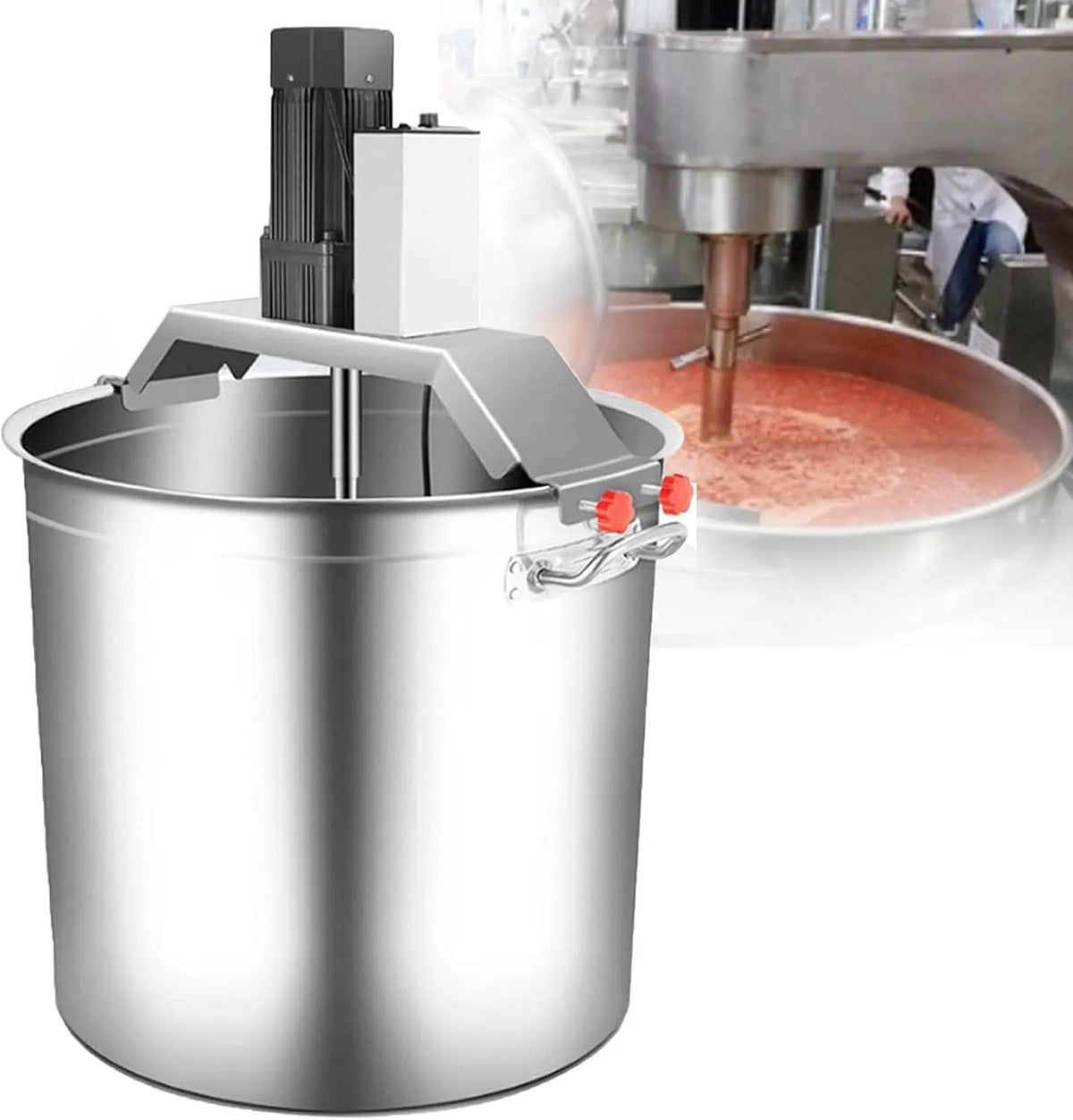 Elektrische Mixer Machine, 40l/80l CommerciëLe Voedselmixer, 4 Blad Roer Schraper, Kruiden Bodem Soep Saus Roerder,40L