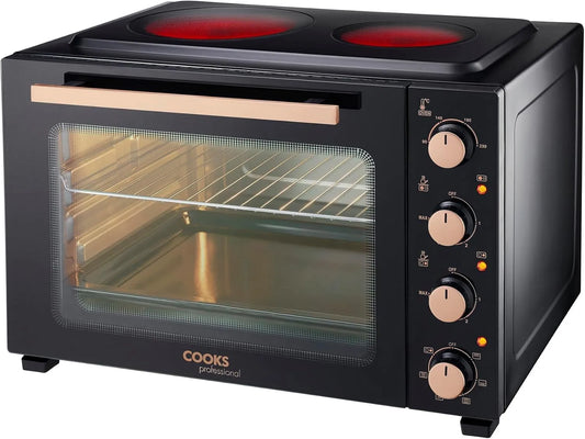 Inbouwoven met 90 °C, 230 °C, regelbare thermostaat en zwart
